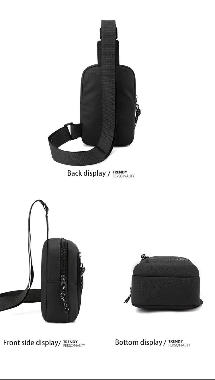 Casual Solid Men Crossbody Bags Male Oxford Handbag Shoulder Bags Boy Messenger Bags 2023 Man Handbags for Travel Satchel Black
