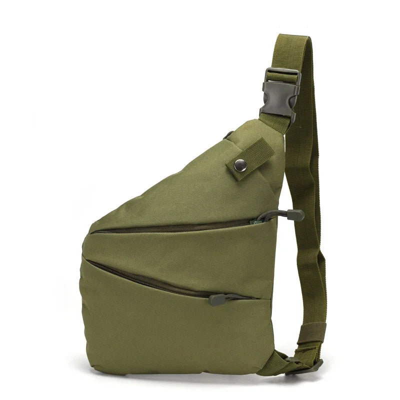 DIENQI Anti-theft Men Chest Bag Waterproof Chest Pack Travel Personal Pocket Tactical Male Sling Bag Chest Cross body Bag Pauch