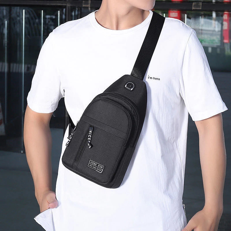 Men Shoulder Bags Chest Bag Multifuncional Crossbody Bags Travel Sling Bag