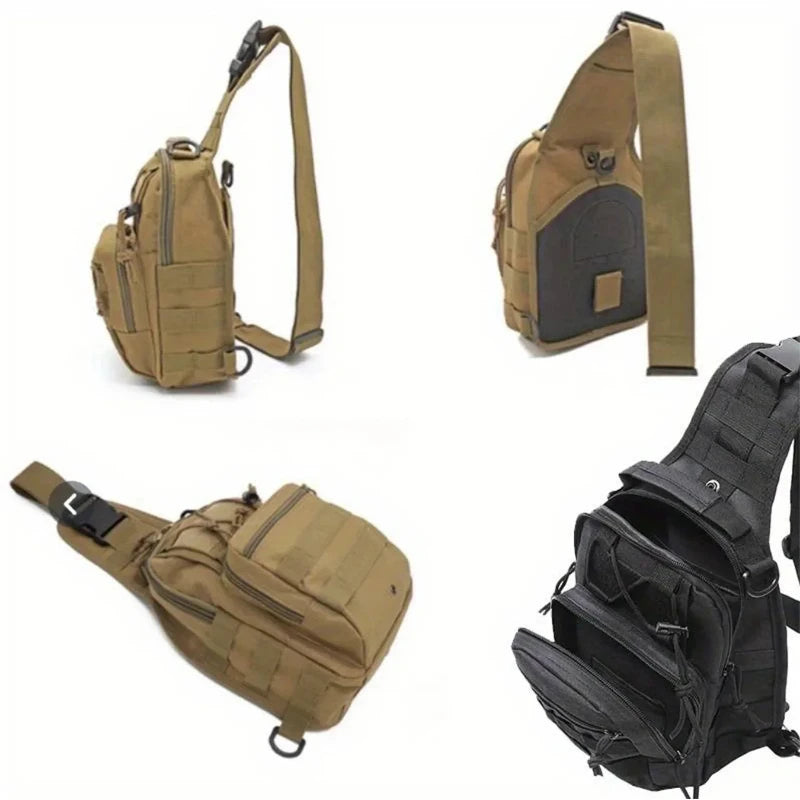 Men's Outdoor Chest bag Camo Shoulder Bag Sling Backpack Oxford Mountain Camping Fishing Trekking