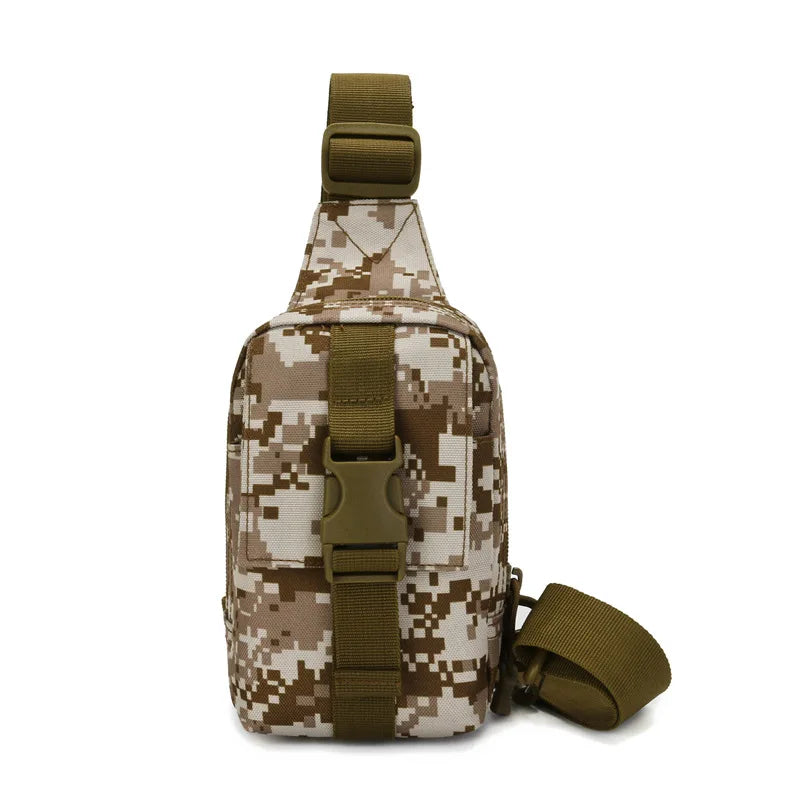 Tactical Chest Bag Military Trekking Pack EDC Sports Bag Shoulder Bag Crossbody Pack Assault Pouch for Hiking Cycling Camping