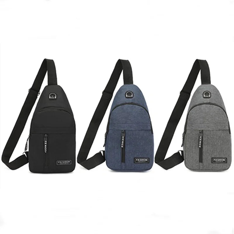 Men's Oxford Cloth Crossbody Bag New Trend Chest Bag Fashionable and Portable Shoulder Bag