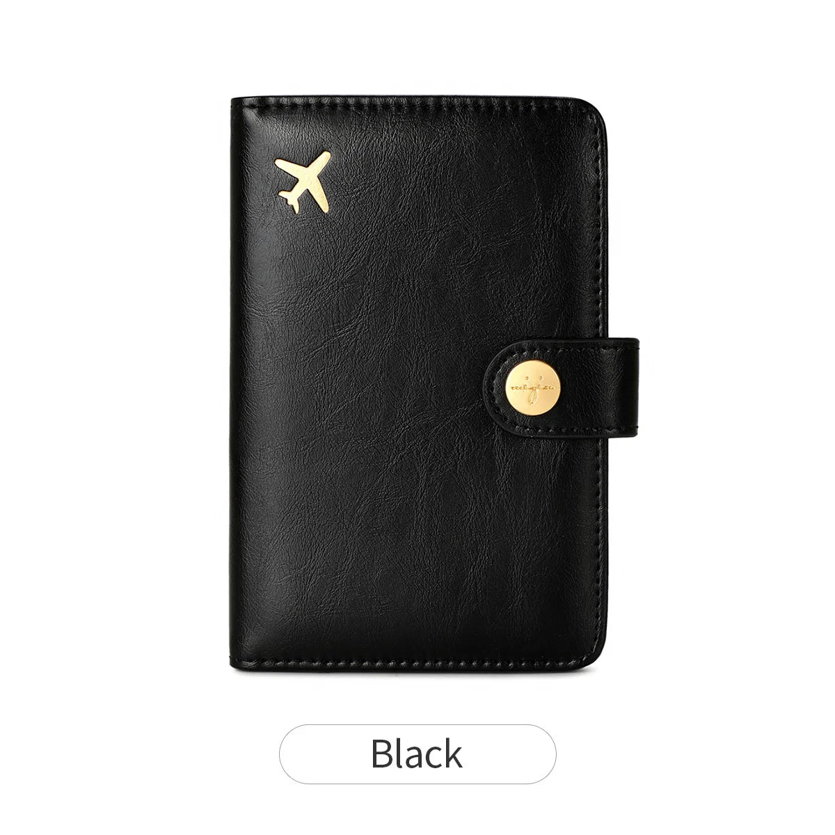 Minimalist and fashionable RFID passport clip multifunctional PU leather wallet case ID card credit card holder travel accessory