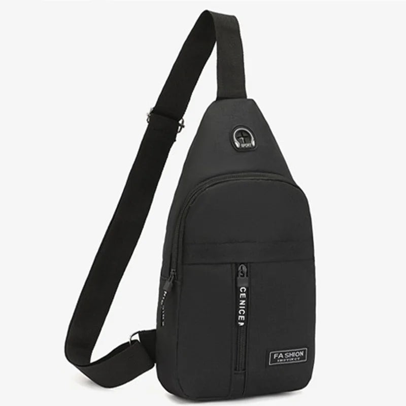 Men's Oxford Cloth Crossbody Bag New Trend Chest Bag Fashionable and Portable Shoulder Bag