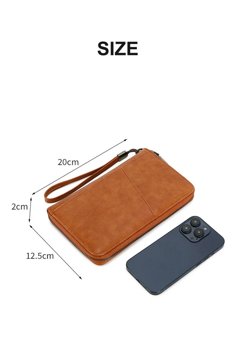 New Travel Passport Clip Wallet Women and Men Multifunctional PU Leather Card Holde RFID Anti Theft Swiping Wallets Storage Bag