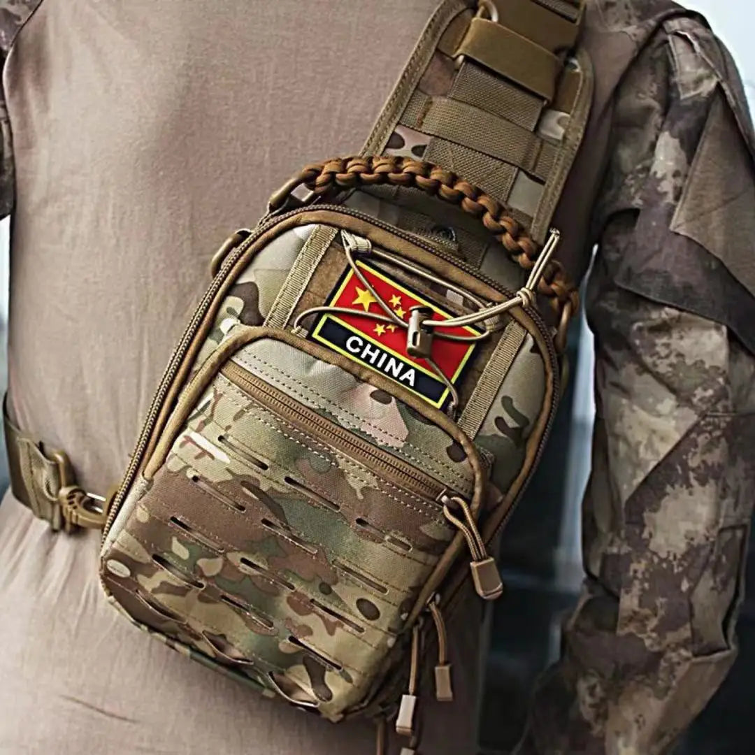 Multifunctional Oxford Cloth Running Bag Outdoor Sports Cycling Waterproof Bag One Shoulder Camouflage Bag