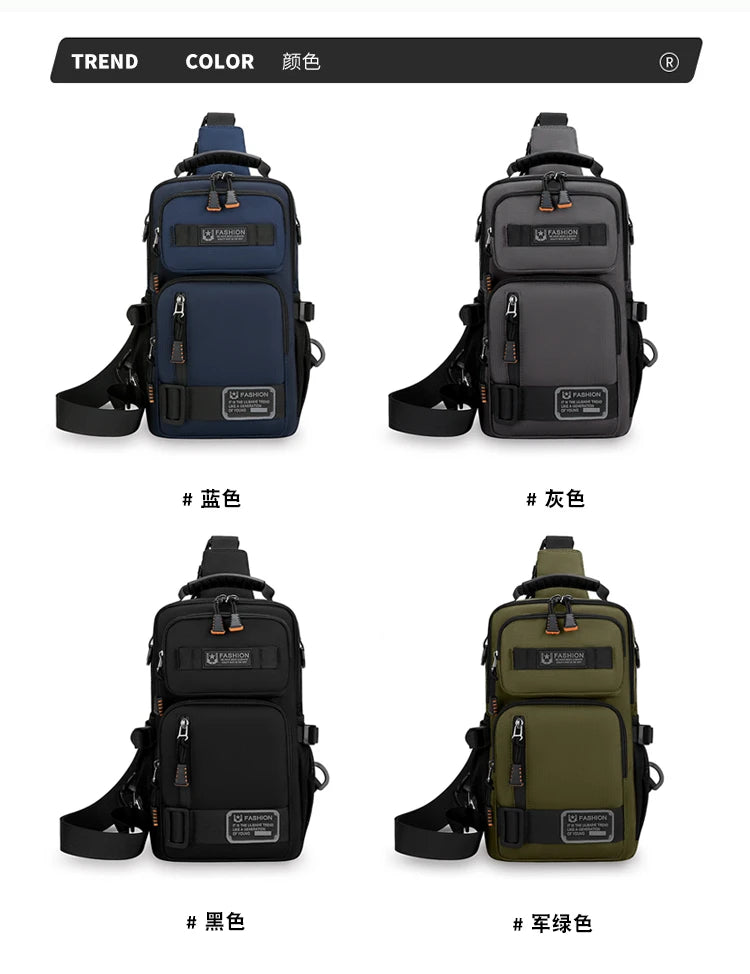 Fashion Men's Waist Packs Chest Bag High Quality Oxford Crossbody Bags For Men Fashion Casual Men Bag Handbag Male Chest Pack