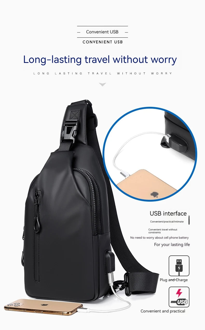Rilibegan Shoulder Bag Fashionable Large Capacity Waterproof Lightweight Leisure Soft Comfortable Crossbody Bag