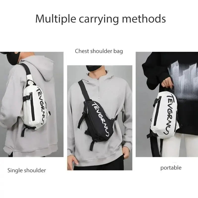 Men's One Shoulder Crossbody Small Bag New Simple And Lightweight Multi Functional Chest Bag Running Sports Cycling Bag Women