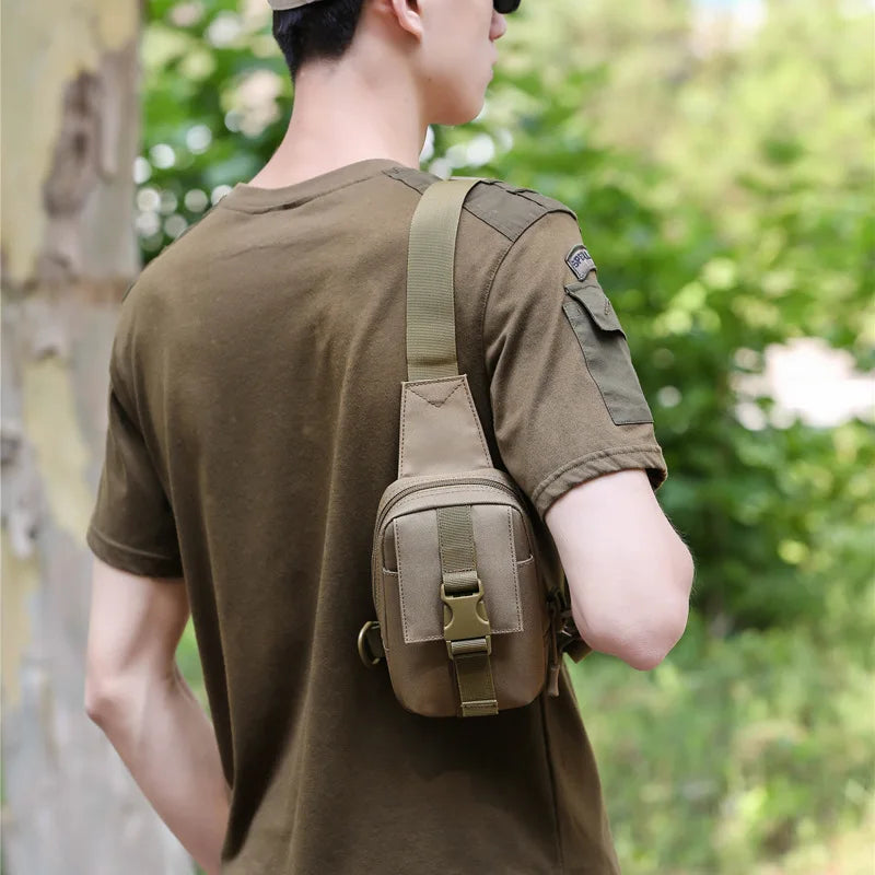 Tactical Chest Bag Military Trekking Pack EDC Sports Bag Shoulder Bag Crossbody Pack Assault Pouch for Hiking Cycling Camping