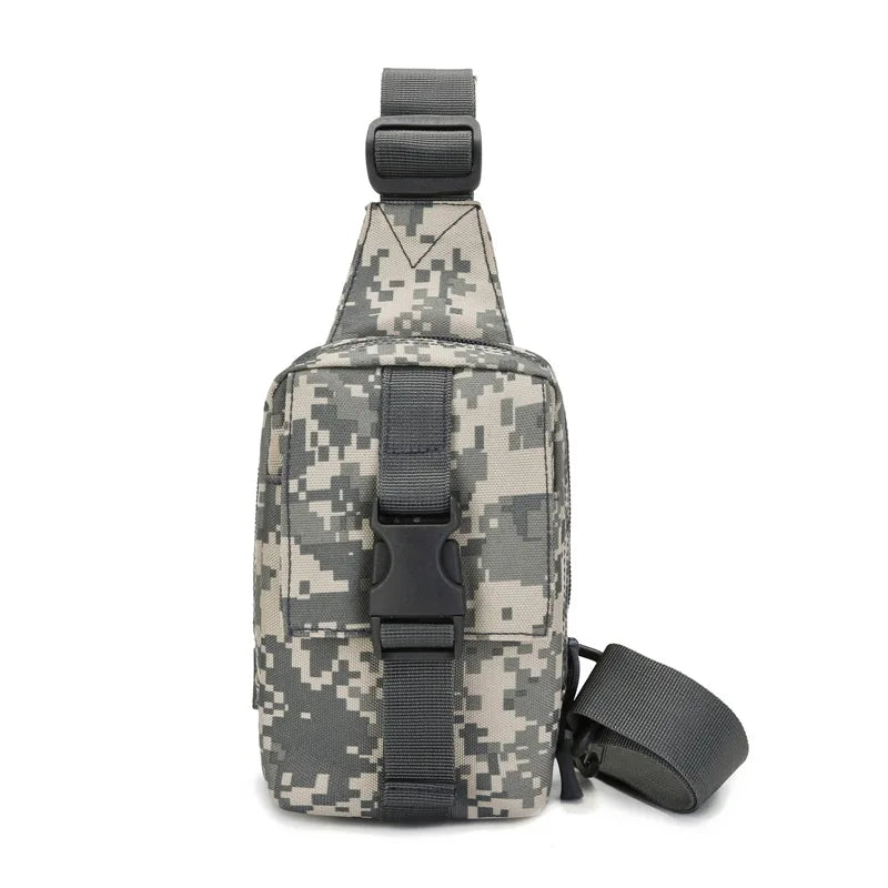 Tactical Chest Bag Military Trekking Pack EDC Sports Bag Shoulder Bag Crossbody Pack Assault Pouch for Hiking Cycling Camping