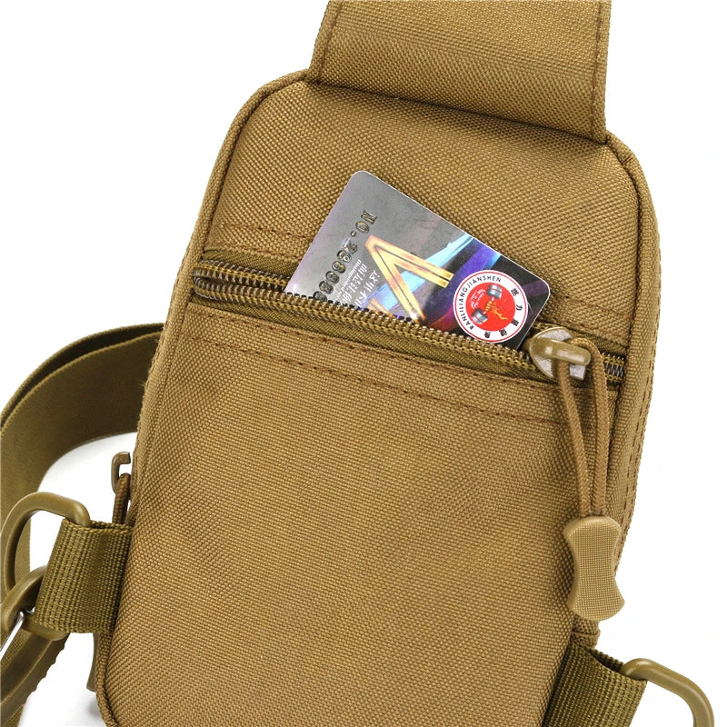 Tactical Chest Bag Military Trekking Pack EDC Sports Bag Shoulder Bag Crossbody Pack Assault Pouch for Hiking Cycling Camping