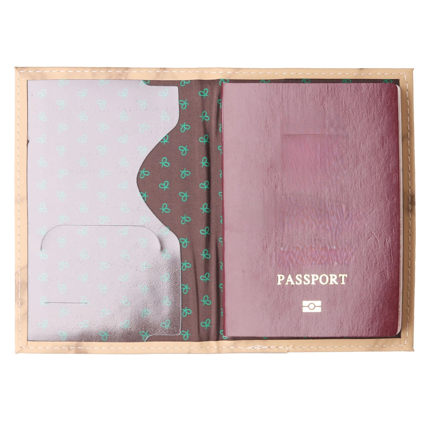 Fashion Women Men Passport Cover Pu Leather Marble Style Travel ID Credit Card Passport Holder Packet Wallet Purse Bags Pouch