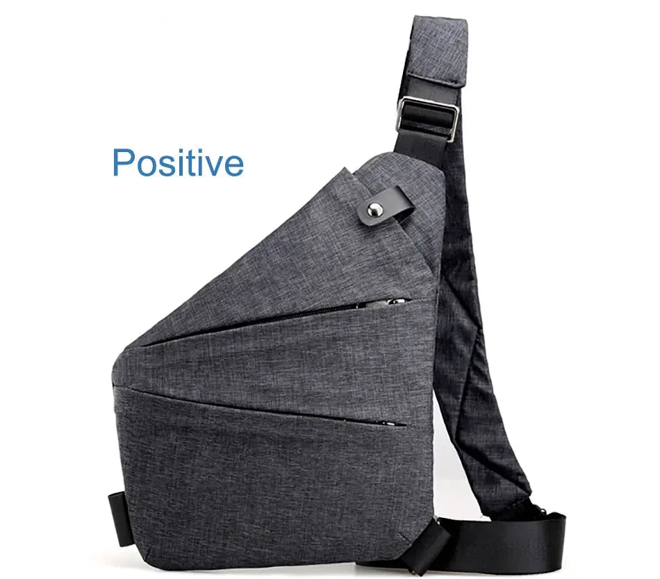 DIENQI Anti-theft Men Chest Bag Waterproof Chest Pack Travel Personal Pocket Tactical Male Sling Bag Chest Cross body Bag Pauch
