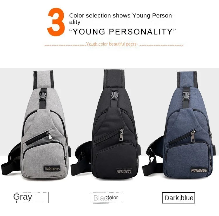 Fashion Casual Crossbody Bag Small Men's Shoulder Bag Men Diagonal Backpack Messenger Phone Bag Boy Fanny Chest Pack