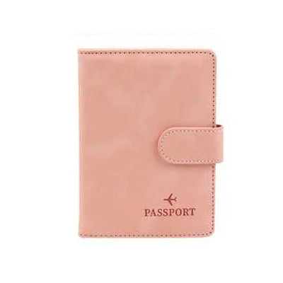 Leather Passport Holder Covers Case Waterproof Travel Credit Card Wallet Cute Passport Book for Women/Men Buckle Passport Cover