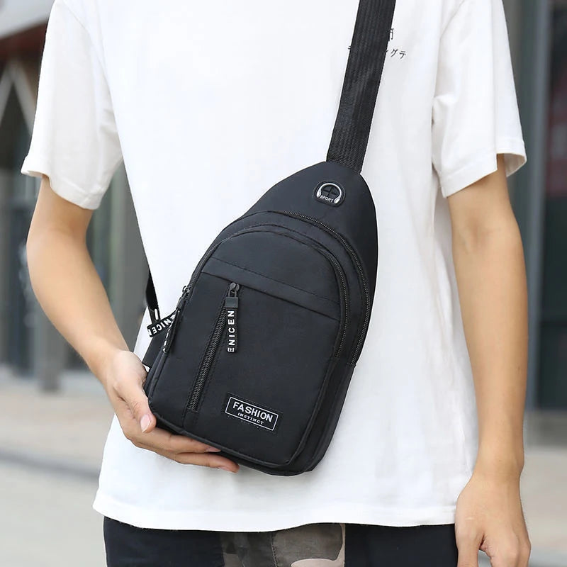 Men Shoulder Bags Chest Bag Multifuncional Crossbody Bags Travel Sling Bag