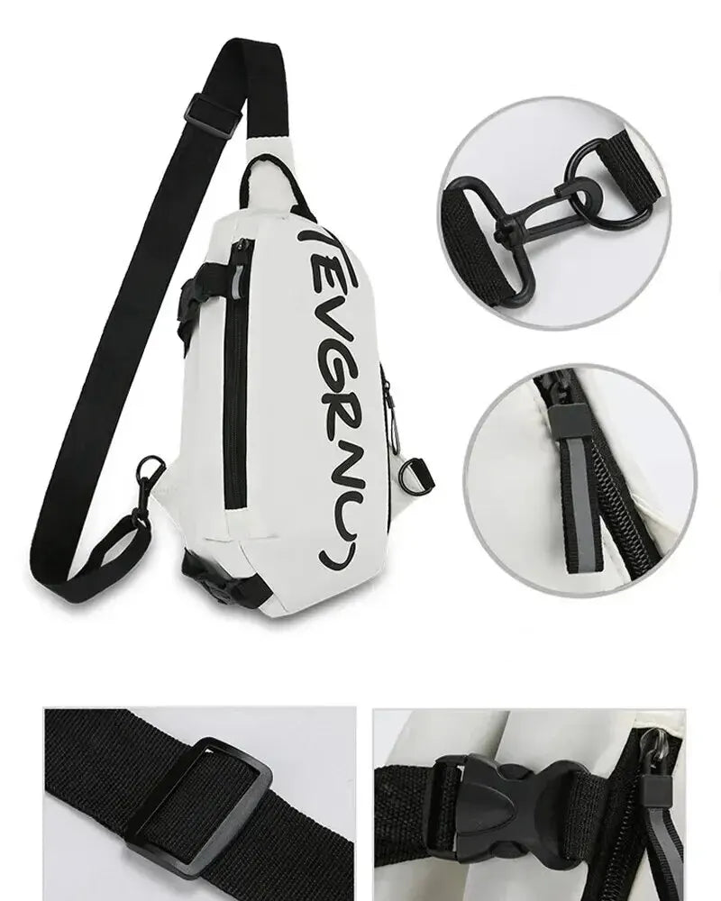 Men's One Shoulder Crossbody Small Bag New Simple And Lightweight Multi Functional Chest Bag Running Sports Cycling Bag Women