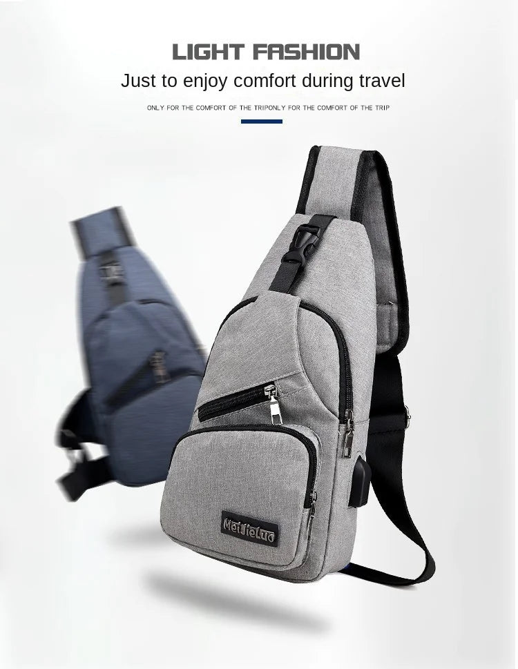 Fashion Casual Crossbody Bag Small Men's Shoulder Bag Men Diagonal Backpack Messenger Phone Bag Boy Fanny Chest Pack