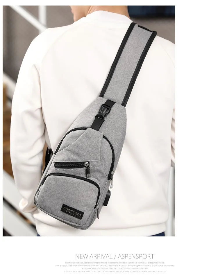 Fashion Casual Crossbody Bag Small Men's Shoulder Bag Men Diagonal Backpack Messenger Phone Bag Boy Fanny Chest Pack