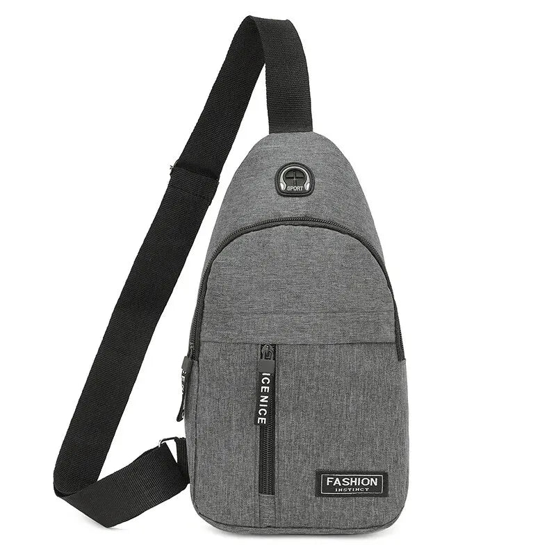 Men's Oxford Cloth Crossbody Bag New Trend Chest Bag Fashionable and Portable Shoulder Bag