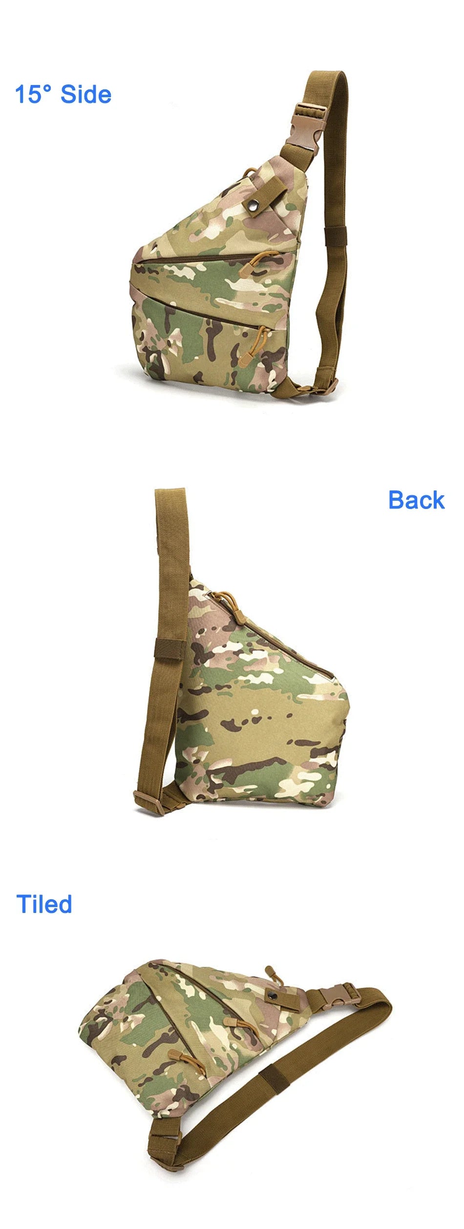 DIENQI Anti-theft Men Chest Bag Waterproof Chest Pack Travel Personal Pocket Tactical Male Sling Bag Chest Cross body Bag Pauch