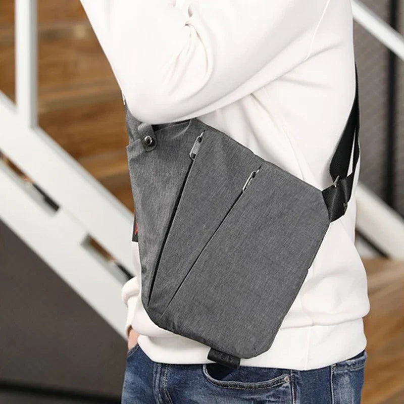 DIENQI Anti-theft Men Chest Bag Waterproof Chest Pack Travel Personal Pocket Tactical Male Sling Bag Chest Cross body Bag Pauch