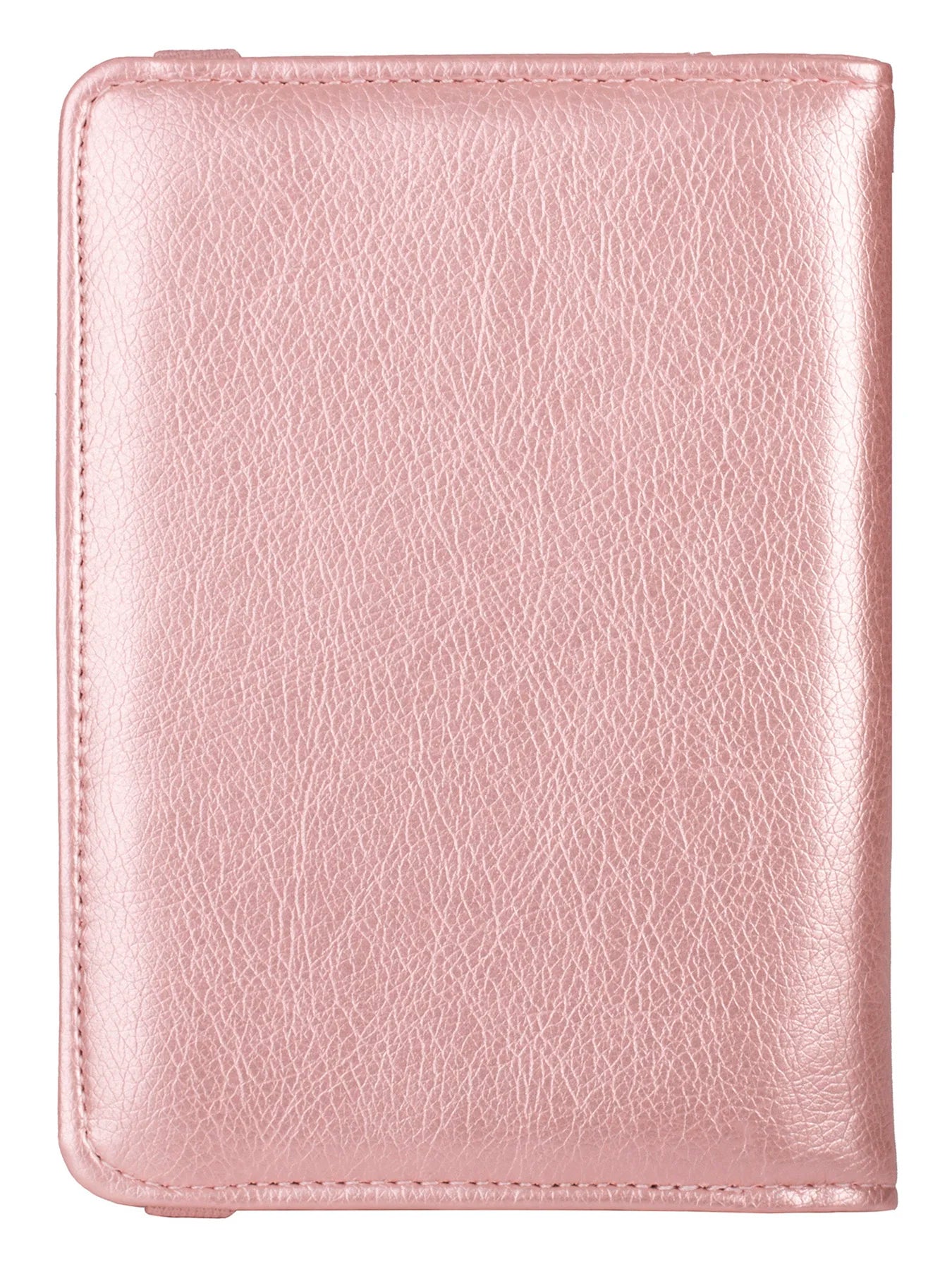 RFID Blocking Leather Passport Holder With 3D Metal Badge, Travel Document Passport Wallet Organizer