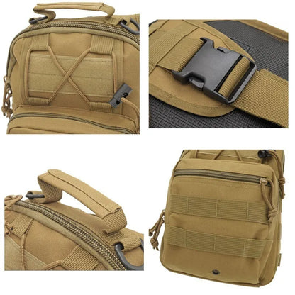 Tactical Shoulder Backpack Rover EDC Outdoor CCW Sling Bag Waterproof Hiking Camping Pack Concealed Range Bag Hunting Daypack