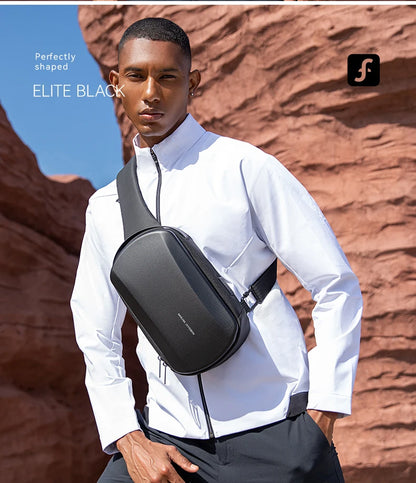 MarkRyden The Ratio Arc Mini:  Hard-shell Waterproof Daily Crossbody Bag USB Port