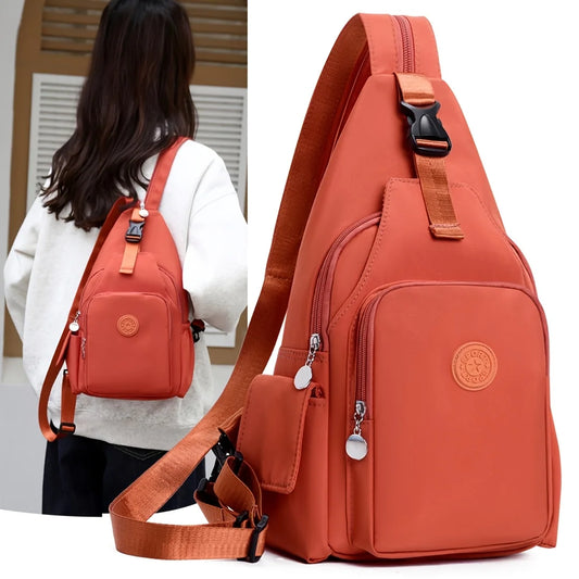 Fashion Trend Simple Casual Women Chest Bag with Large Capacity Multi-Functional Backpack