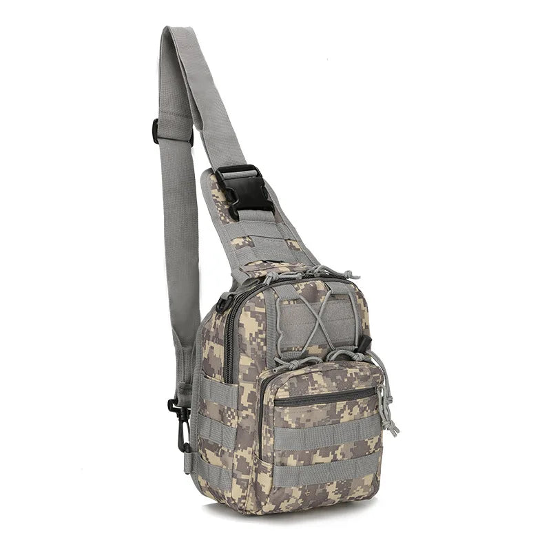 Men's Outdoor Chest bag Camo Shoulder Bag Sling Backpack Oxford Mountain Camping Fishing Trekking
