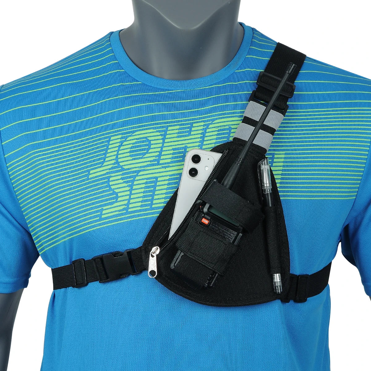 BAOFENG&ABBRREE radio chest harness Tactical Vest Nylon Vest chest rig Pack Bag Pouch Holster Walkie Talkie for BF-888S UV-5R