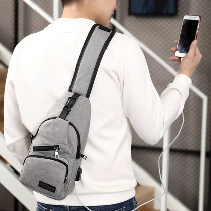 Fashion Casual Crossbody Bag Small Men's Shoulder Bag Men Diagonal Backpack Messenger Phone Bag Boy Fanny Chest Pack