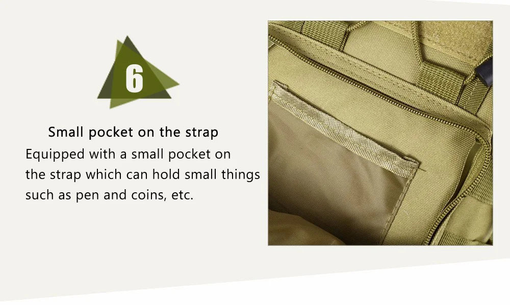 Tactical Shoulder Backpack Rover EDC Outdoor CCW Sling Bag Waterproof Hiking Camping Pack Concealed Range Bag Hunting Daypack