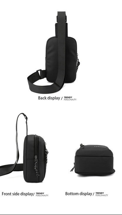 Casual Solid Men Crossbody Bags Male Oxford Handbag Shoulder Bags Boy Messenger Bags 2023 Man Handbags for Travel Satchel Black