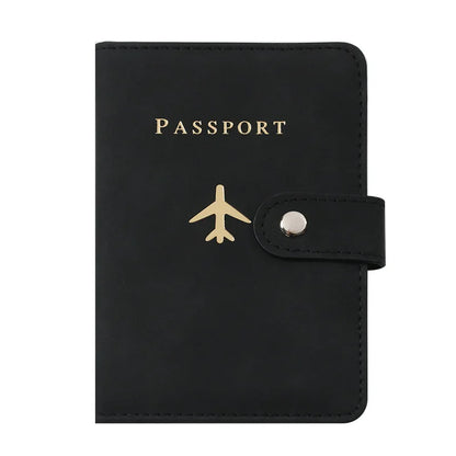 Leather Passport Holder Covers Case Waterproof Travel Credit Card Wallet Cute Passport Book for Women/Men Buckle Passport Cover