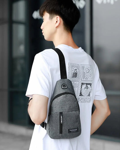 Men's Oxford Cloth Crossbody Bag New Trend Chest Bag Fashionable and Portable Shoulder Bag