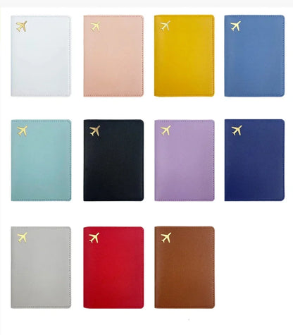 Passport Holder Case for Men Women Unisex Gold Airplane Travel Accessory Cover Lightweight Waterproof Rfid Blocking Slim Holder