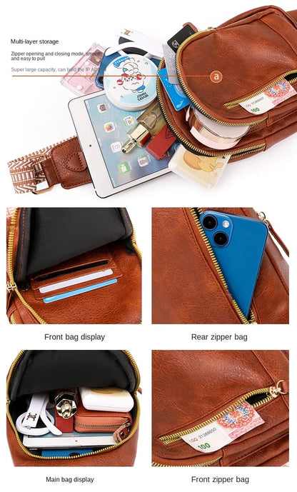 Women Bag Fashion Sling Bag for Woman High Quality PU Leather Pack Crossbody Chest Bolsa Feminina Sacs À Main Shoulder Messenger