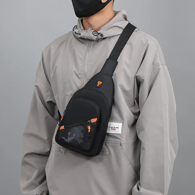 Chest Bag Men's One Shoulder Crossbody Bag Large Capacity Outdoor Sports Leisure Fashion Small Shoulder Bag Backpack Men's