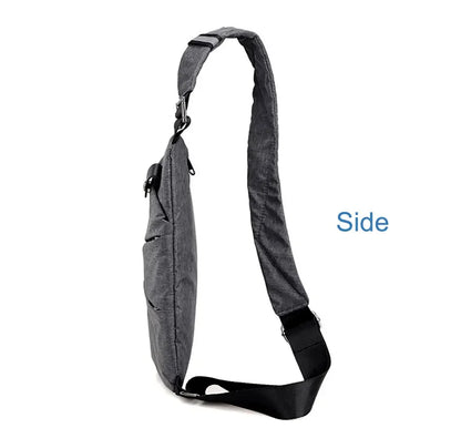 DIENQI Anti-theft Men Chest Bag Waterproof Chest Pack Travel  Personal Pocket Tactical Male Sling Bag Chest Cross body Bag Pauch
