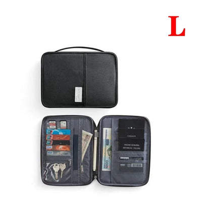 Women Multi-Function Waterproof Travel Passport Holder Cover Case Pink Bags Family Document Organizer Travel Accessories Bag