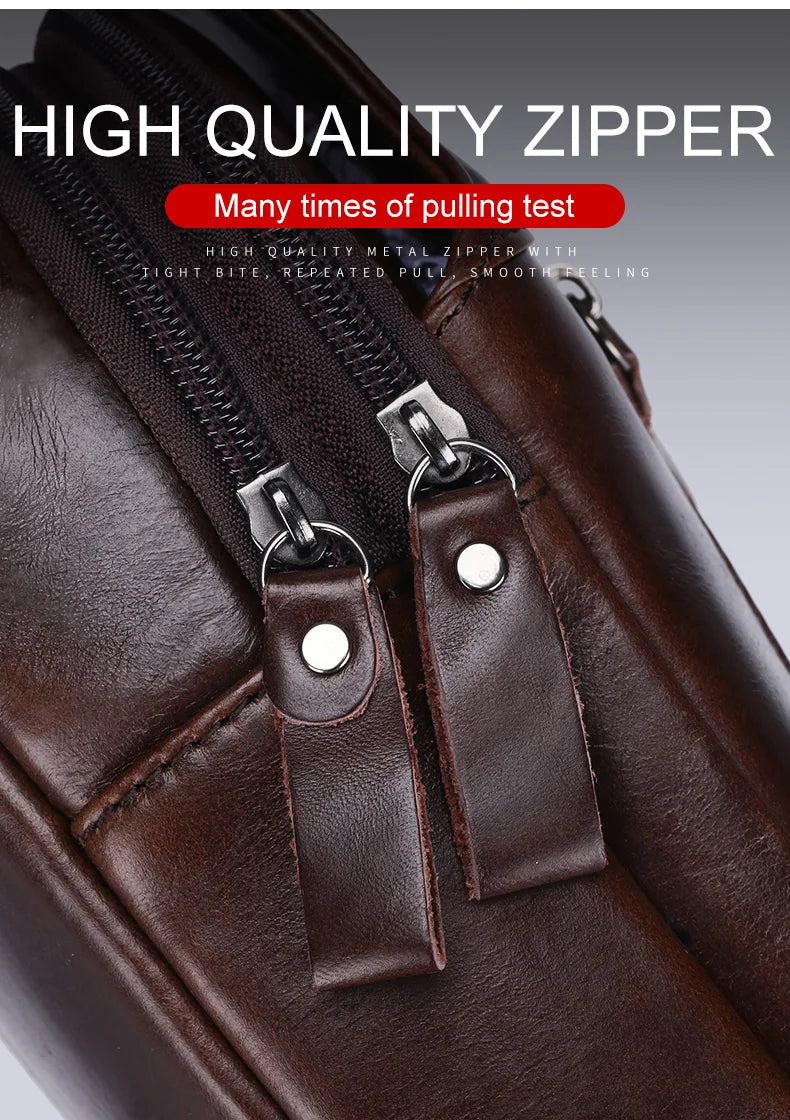 Men's Genuine Leather Chest Bag Large Capacity Casual Men's Messenger Bag Classic Leather Chest Bag XB 127