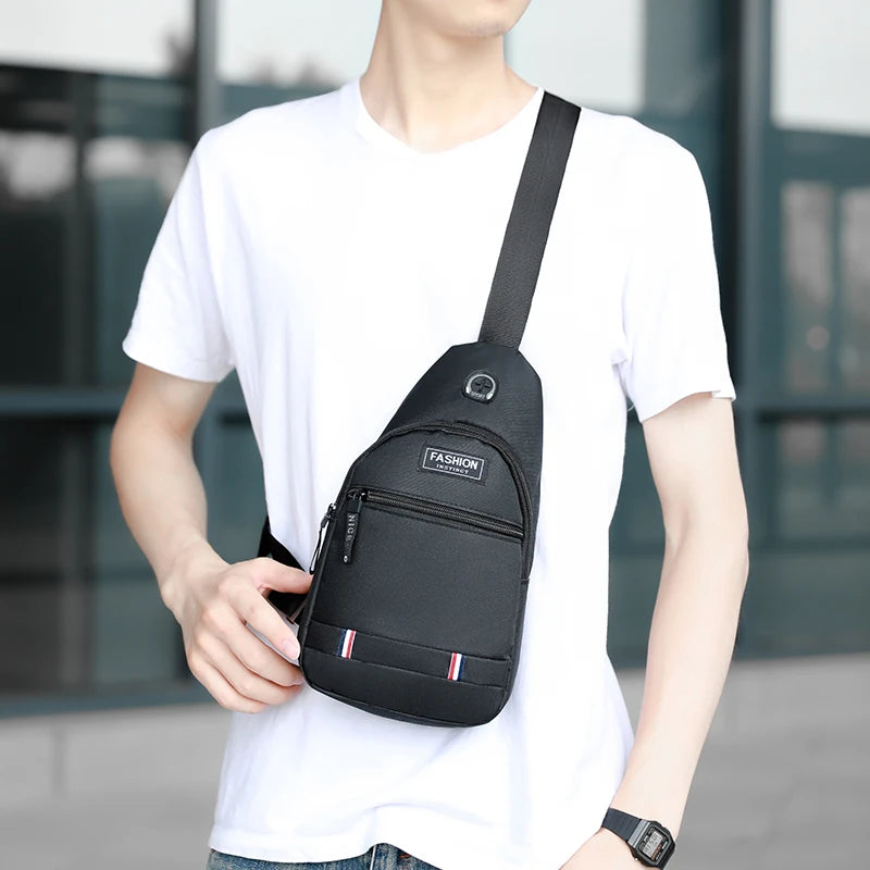 Chest Bag Men's One Shoulder Crossbody Bag Large Capacity Outdoor Sports Leisure Fashion Small Shoulder Bag Backpack Men's