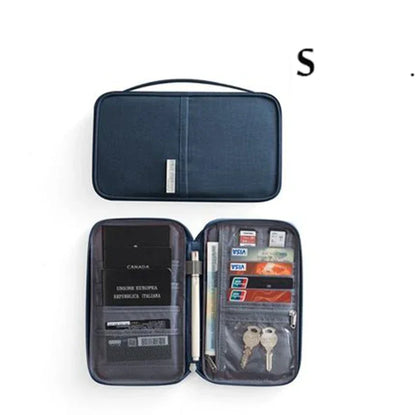 Women Multi-Function Waterproof Travel Passport Holder Cover Case Pink Bags Family Document Organizer Travel Accessories Bag