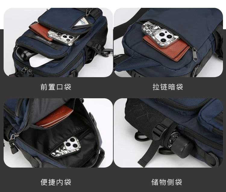 Fashion Men's Waist Packs Chest Bag High Quality Oxford Crossbody Bags For Men Fashion Casual Men Bag Handbag Male Chest Pack