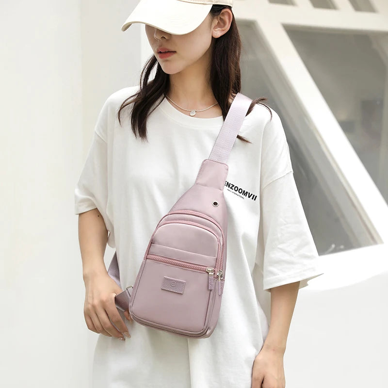 Women's Chest Bag Pure Color Nylon Women's Bag Good Quality Shoulder Bag Casual Women's Crossbody Bag Fashion Female Bag