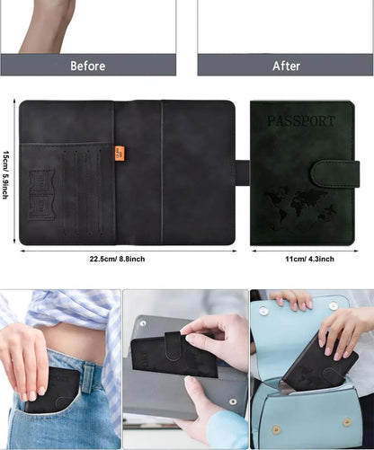 Passport Holder for Travel Essentials  Passport Wallet Cover Case for Travel  Accessories,Passport Book Holders for Women/Men