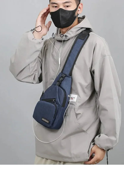 Chest Bag Men's One Shoulder Crossbody Bag Large Capacity Outdoor Sports Leisure Fashion Small Shoulder Bag Backpack Men's